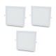 Комплект із 3-х світильників світлодіодних LIGHTWELL LW-SQ-RCD-12 12 W квадрат, вбудований