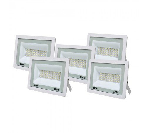 Комплект із 5 світлодіодних прожекторів Lightwell 50W (LW-FL-W-50) Комплект із 5 світлодіодних прожекторів Lightwell 50W (LW-FL-W-50)