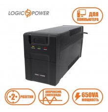 Джерело безперебійного живлення LogicPower LP U650VA-P 650ВА / 390Вт лінійно-інтерактивне