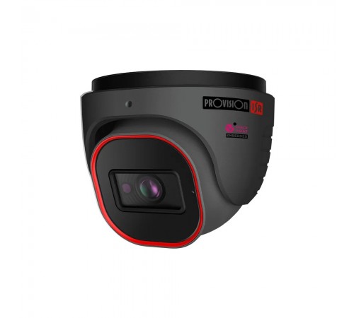 IP-відеокамера 4 Мп Provision-ISR DI-340IPEN-28-G-V4 (2.8 мм) з вбудованим мікрофоном і відеоаналітикою для системи відеонагляду
