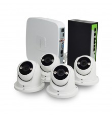 IP комплект відеоспостереження з 4 камерами ZKTeco CCTV bundle kit №2