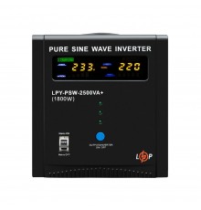 Джерело безперебійного живлення Logicpower LPY-W-PSW-2500VA+ (1800W) лінійно-інтерактивний з правильною синусоїдою