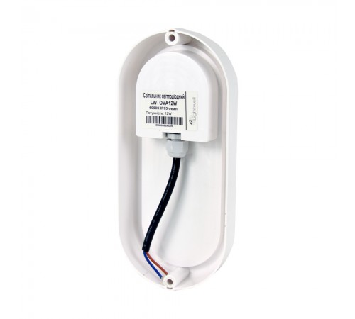 Світильник світлодіодний Lightwell LW-OVA12W 12Вт 6000К IP65 Світильник світлодіодний Lightwell LW-OVA12W 12Вт 6000К IP65