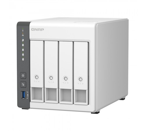 Система зберігання даних QNAP TS-433-4G з 4 відсіками для дисків, 4 ГБ DDR4, настільне виконання Система зберігання даних QNAP TS-433-4G з 4 відсіками для дисків, 4 ГБ DDR4, настільне виконання