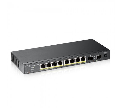 Некерований PoE-комутатор ZyXEL GS1100-10HP (GS1100-10HP-EU0101F) з 8 портами PoE Некерований PoE-комутатор ZyXEL GS1100-10HP (GS1100-10HP-EU0101F) з 8 портами PoE