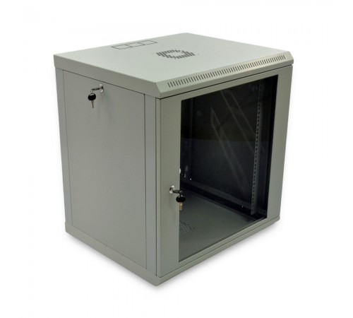 Шафа серверна SteelNet 12U 600 x 450 для мережевого обладнання (скло, сірий) Шафа серверна SteelNet 12U 600 x 450 для мережевого обладнання (скло, сірий)