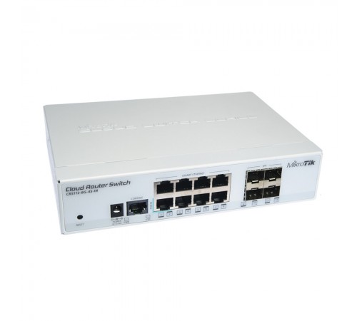 12-портовий керований комутатор MIKROTIK CRS112-8G-4S-IN 12-портовий керований комутатор MIKROTIK CRS112-8G-4S-IN