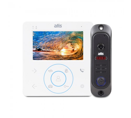 Комплект відеодомофона ATIS AD-480 W Kit box Комплект відеодомофона ATIS AD-480 W Kit box