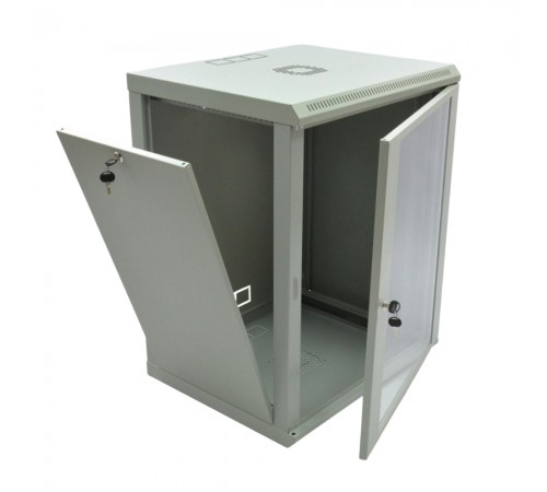 Шафа серверна SteelNet 15U 600 x 500 для мережевого обладнання (скло, сірий) Шафа серверна SteelNet 15U 600 x 500 для мережевого обладнання (скло, сірий)