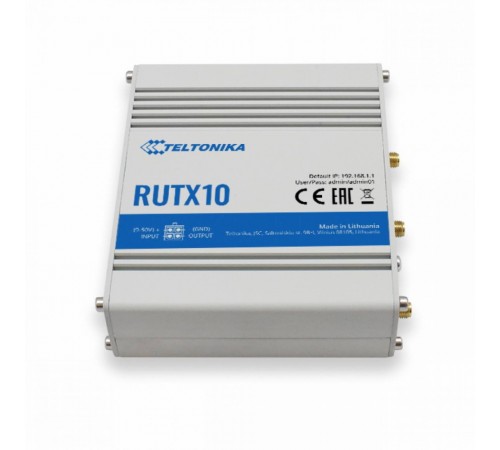 Бездротовий маршрутизатор Teltonika RUTX10 AC1200 1xGE WAN, 3xGE LAN Бездротовий маршрутизатор Teltonika RUTX10 AC1200 1xGE WAN, 3xGE LAN