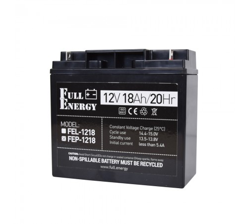 Акумулятор 12В 18А·год для ДБЖ Full Energy FEP-1218 Акумулятор 12В 18А·год для ДБЖ Full Energy FEP-1218