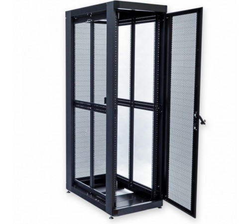 Шафа серверна CMS 42U 610 х 1055 UA-MGSE42610MPB посилена з перфорованими дверима для мережевого обладнання Шафа серверна CMS 42U 610 х 1055 UA-MGSE42610MPB посилена з перфорованими дверима для мережевого обладнання