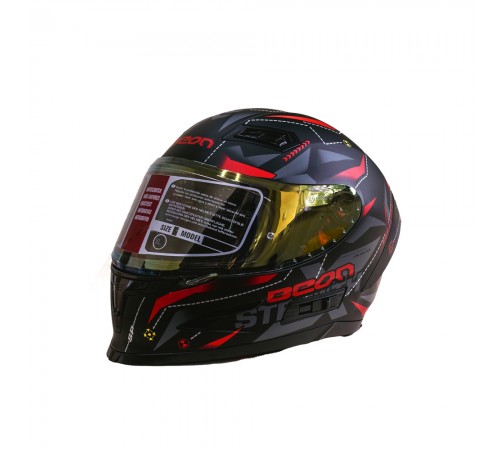 Мотошолом інтеграл Beon TECH MATT BLACK/RED (матовий чорний/червоний) розмір ХL Мотошолом інтеграл Beon TECH MATT BLACK/RED (матовий чорний/червоний) розмір ХL