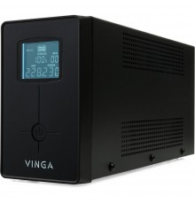 Джерело безперебійного живлення Vinga VPC-600MU 600ВА / 360 Вт з LCD-дисплеєм з USB у металевому корпусі