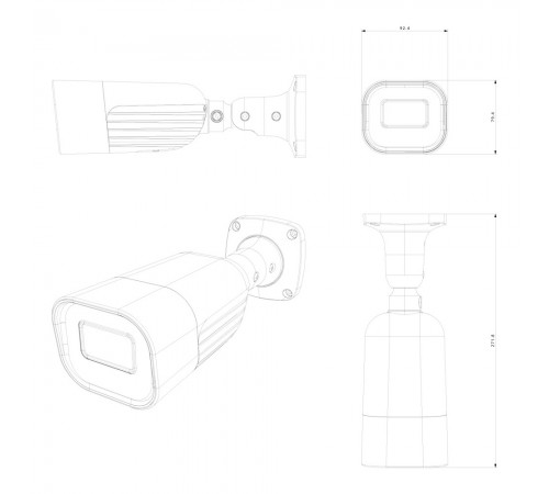 IP-відеокамера 4 Мп Provision-ISR I6-340LPRN-MVF2 (8-32 мм) з розпізнаванням автомобільних номерів для системи відеоспостереження