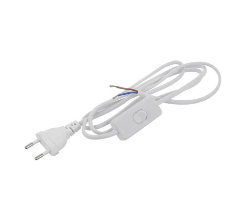 Шнур з вилкою та перемикачем e.wire.switch/plug.white, білий, 2x0.75, 1,5м Шнур з вилкою та перемикачем e.wire.switch/plug.white, білий, 2x0.75, 1,5м