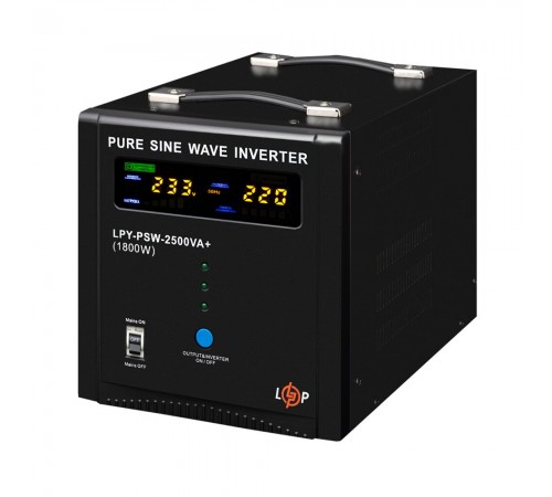 Джерело безперебійного живлення Logicpower LPY-W-PSW-2500VA+ (1800W) лінійно-інтерактивний з правильною синусоїдою Джерело безперебійного живлення Logicpower LPY-W-PSW-2500VA+ (1800W) лінійно-інтерактивний з правильною синусоїдою
