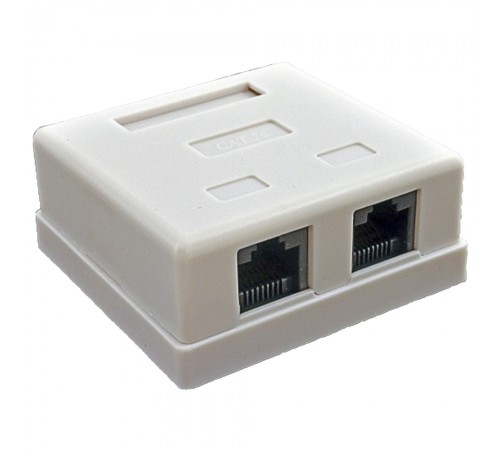 Розетка Kingda 2хRJ45 UTP біла Розетка Kingda 2хRJ45 UTP біла