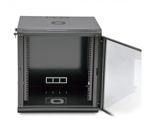 Шафа серверна SteelNet 12U 600 x 450 для мережевого обладнання (скло, чорний) Шафа серверна SteelNet 12U 600 x 450 для мережевого обладнання (скло, чорний)