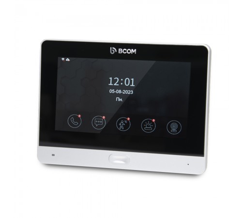 Комплект Wi-Fi відеодомофонa 7" BCOM BD-760FHD/T Silver з підтримкою Tuya Smart + BT-400HD-AC Black Комплект Wi-Fi відеодомофонa 7" BCOM BD-760FHD/T Silver з підтримкою Tuya Smart + BT-400HD-AC Black