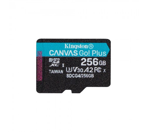 Карта пам'яті Kingston microSDXC 256GB Canvas Go! Plus G4 Class 10 UHS-I U3 V30 A2 (SDCG4/256GBSP)