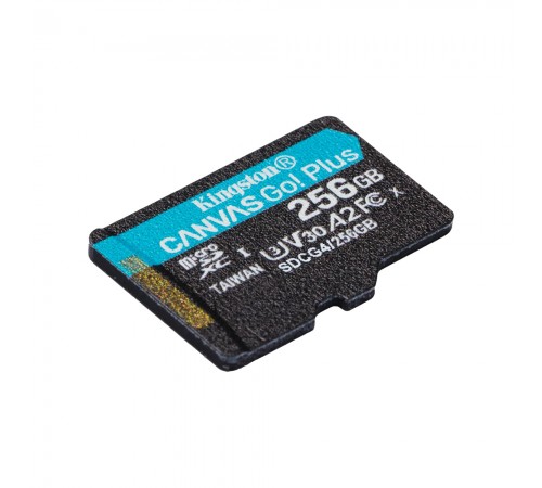 Карта пам'яті Kingston microSDXC 256GB Canvas Go! Plus G4 Class 10 UHS-I U3 V30 A2 (SDCG4/256GBSP)