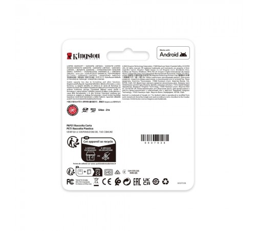 Карта пам'яті Kingston microSDXC 256GB Canvas Go! Plus G4 Class 10 UHS-I U3 V30 A2 (SDCG4/256GBSP)