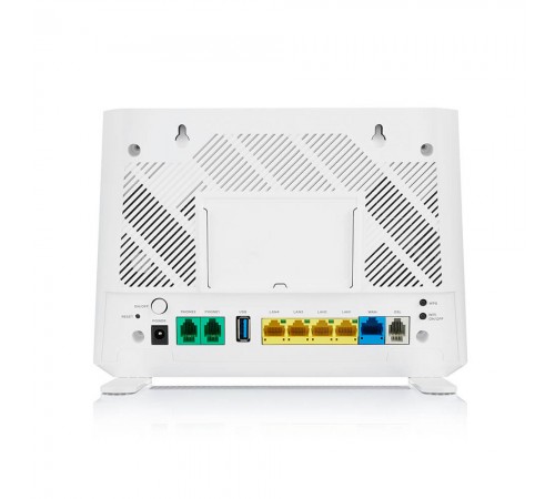 Бездротовий маршрутизатор ZyXEL EX3301-T0 AX1800, 1xGE WAN, 4xGE LAN, 2xFXS, 1xUSB2.0, EasyMesh, TR-069, MU-MIMO (EX3301-T0-EU01V1F) Бездротовий маршрутизатор ZyXEL EX3301-T0 AX1800, 1xGE WAN, 4xGE LAN, 2xFXS, 1xUSB2.0, EasyMesh, TR-069, MU-MIMO (EX3301-T0-EU01V1F)