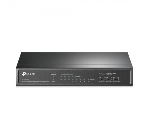 PoE-комутатор TP-Link TL-SF1008P 8-портовий з 4 PoE+ портами некерований PoE-комутатор TP-Link TL-SF1008P 8-портовий з 4 PoE+ портами некерований