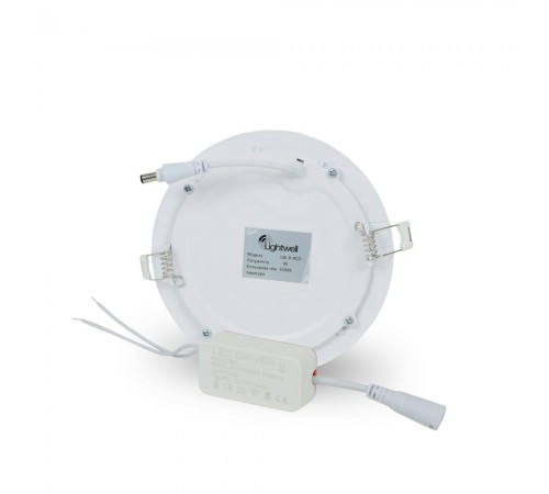 Світильник світлодіодний LIGHTWELL LW-R-RCD-6 6 W коло, вбудований Світильник світлодіодний LIGHTWELL LW-R-RCD-6 6 W коло, вбудований