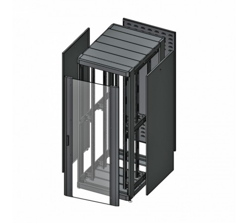 Шафа серверна CMS 42U 800 х 1055 UA-MGSE42810PG з перфорованими дверима для мережевого обладнання Шафа серверна CMS 42U 800 х 1055 UA-MGSE42810PG з перфорованими дверима для мережевого обладнання