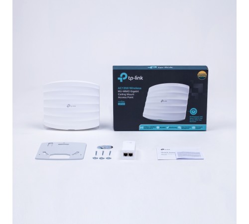 Точка доступу TP-Link AC1350 EAP225 V3 гігабітна з кріпленням на стелю Точка доступу TP-Link AC1350 EAP225 V3 гігабітна з кріпленням на стелю