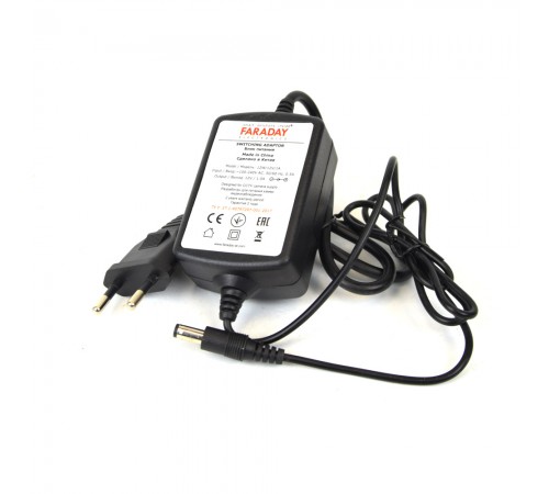 Блок живлення Faraday Electronics 12W/12V/1A (Довжина мережевого кабелю: 0.5 м, Довжина вихідного кабелю: 0.7 м) Блок живлення Faraday Electronics 12W/12V/1A (Довжина мережевого кабелю: 0.5 м, Довжина вихідного кабелю: 0.7 м)