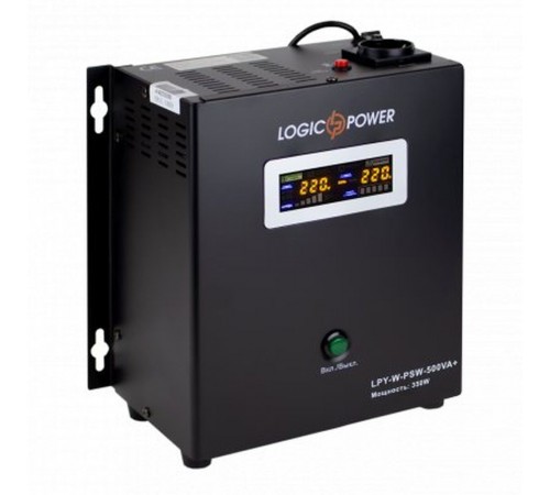 Джерело безперебійного живлення Logicpower LPY-W-PSW-500 ВА / 350 Вт лінійно-інтерактивне з правильною синусоїдою Джерело безперебійного живлення Logicpower LPY-W-PSW-500 ВА / 350 Вт лінійно-інтерактивне з правильною синусоїдою