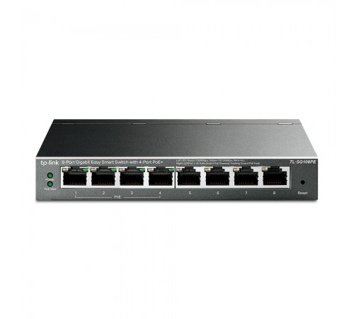 PoE-комутатор TP-Link EasySmart TL-SG108PE гігабітний 8-портовий з 4 PoE+ портами керований PoE-комутатор TP-Link EasySmart TL-SG108PE гігабітний 8-портовий з 4 PoE+ портами керований