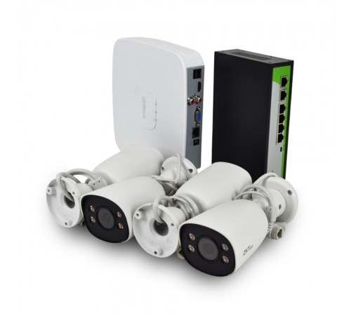 IP комплект відеоспостереження з 4 камерами ZKTeco CCTV bundle kit №1 IP комплект відеоспостереження з 4 камерами ZKTeco CCTV bundle kit №1