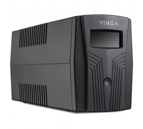 Джерело безперебійного живлення Vinga VPC-600PU 600ВА / 360 Вт з LCD-дисплеєм з USB у пластиковому корпусі Джерело безперебійного живлення Vinga VPC-600PU 600ВА / 360 Вт з LCD-дисплеєм з USB у пластиковому корпусі