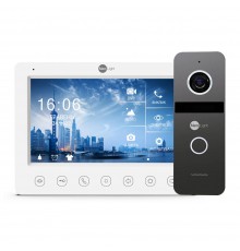 Комплект відеодомофона Neolight NeoKIT HD WF Graphite: відеодомофон 7" з Wi-Fi з детектором руху та 2 Мп відеопанель