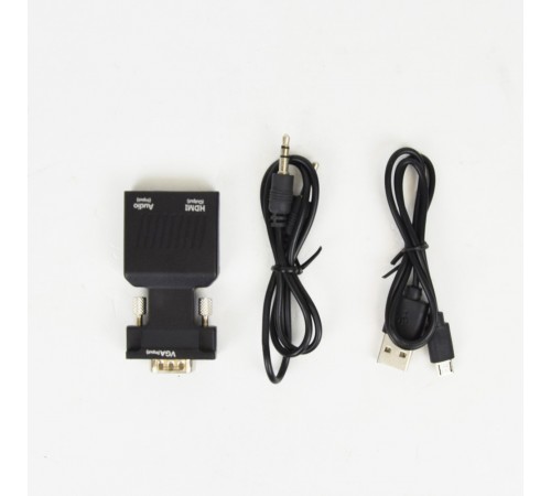 Конвертер відеосигналу ATIS VGA-HDMI-C з кабелями Конвертер відеосигналу ATIS VGA-HDMI-C з кабелями