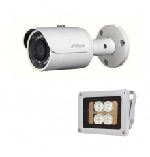 Комплект: IP-відеокамера 4 Мп Dahua DH-IPC-HFW1431SP-S4 (2.8 мм)  + ІЧ-прожектор Lightwell LW4-40IR60-12