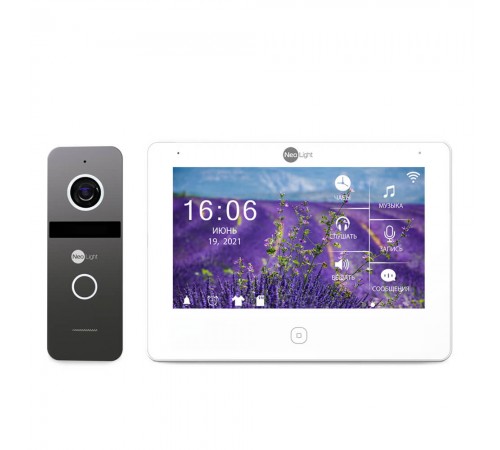 Комплект відеодомофона Neolight NeoKIT HD Pro Graphite: відеодомофон 7" з детектором руху і 2 Мп відеопанель Комплект відеодомофона Neolight NeoKIT HD Pro Graphite: відеодомофон 7" з детектором руху і 2 Мп відеопанель