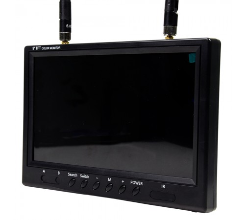 Монітор FPV LCD 9 дюймів із вбудованим приймачем 5.8 GHz для квадрокоптера Монітор FPV LCD 9 дюймів із вбудованим приймачем 5.8 GHz для квадрокоптера