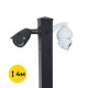 Комплект: Світильник світлодіодний Lightwell ZY-DY11-65K-100W + Стовп 103Р 4м + Кронштейн DS-1275ZJ + Бандажна стрічка SB 207 20х0,7 бухта 50м + Замок BCS-20 + Кронштейн ZelK КСУР (труба: 50) (довжина труби: 700)