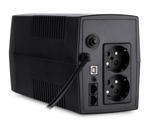 Джерело безперебійного живлення Vinga VPC-600PU 600ВА / 360 Вт з LCD-дисплеєм з USB у пластиковому корпусі Джерело безперебійного живлення Vinga VPC-600PU 600ВА / 360 Вт з LCD-дисплеєм з USB у пластиковому корпусі