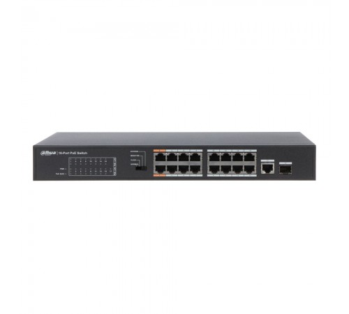 Некерований 16-портовий PoE-комутатор Dahua DH-PFS3117-16ET-135 Некерований 16-портовий PoE-комутатор Dahua DH-PFS3117-16ET-135