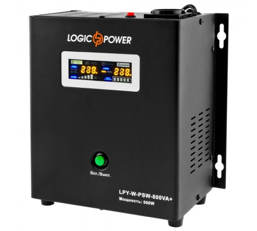 Джерело безперебійного живлення Logicpower LPY-W-PSW-800 ВА / 560 Вт лінійно-інтерактивне з правильною синусоїдою Джерело безперебійного живлення Logicpower LPY-W-PSW-800 ВА / 560 Вт лінійно-інтерактивне з правильною синусоїдою