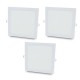 Комплект із 3-х світильників світлодіодних LIGHTWELL LW-SQ-RCD-18 18 W квадрат, вбудований