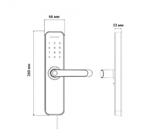 Розумний дверний біометричний замок SEVEN LOCK SL-7740BF black (врізна частина 5050) Розумний дверний біометричний замок SEVEN LOCK SL-7740BF black (врізна частина 5050)