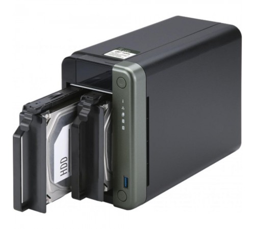 Система зберігання даних QNAP TS-253D-4G з 2 відсіками для дисків, 4GB RAM, настільне виконання Система зберігання даних QNAP TS-253D-4G з 2 відсіками для дисків, 4GB RAM, настільне виконання