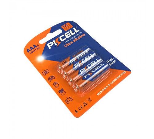 Батарейка PKCELL Ultra Alkaline AAA LR03 1.5V, 4шт./блістер Батарейка PKCELL Ultra Alkaline AAA LR03 1.5V, 4шт./блістер